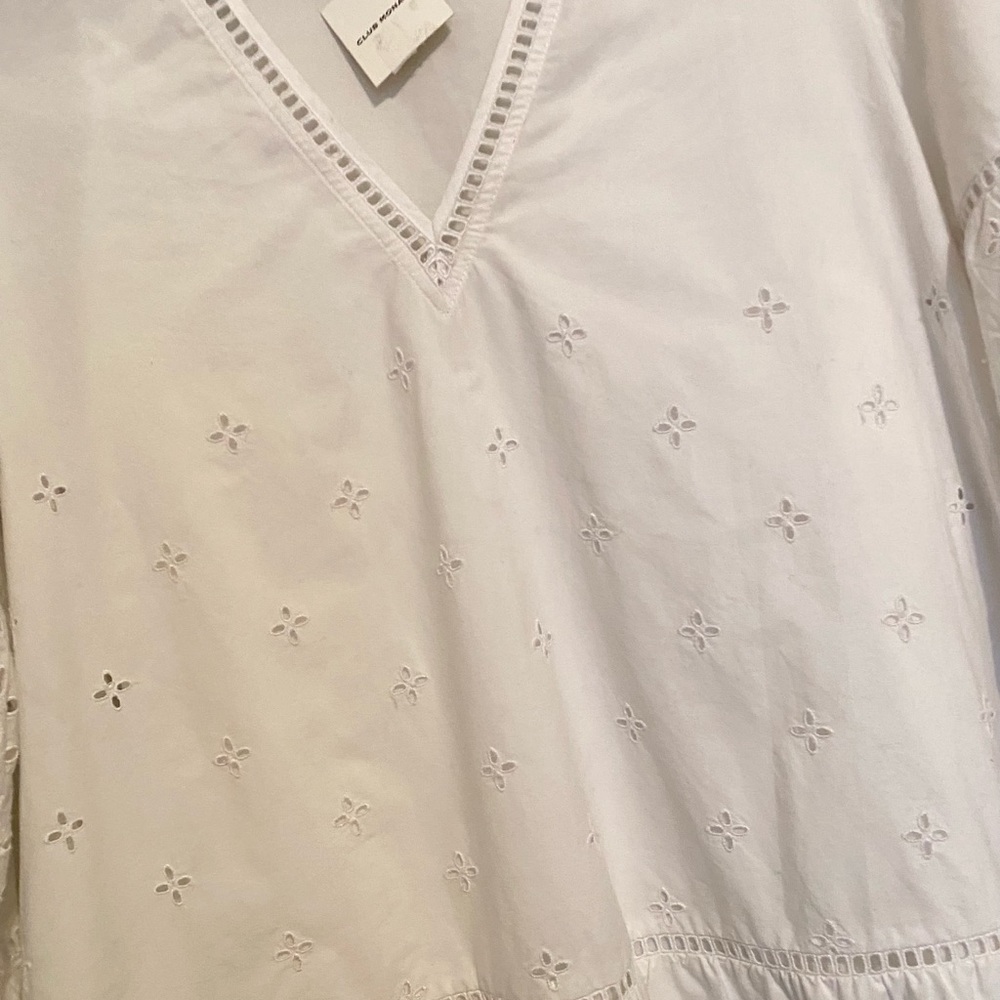 CLUB MONACO Eyelet Mini Dress Size Small - Picture 4 of 15